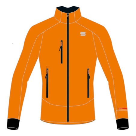 Тёплая разминочная куртка Sportful Apex WS Jacket желто-оранжевая